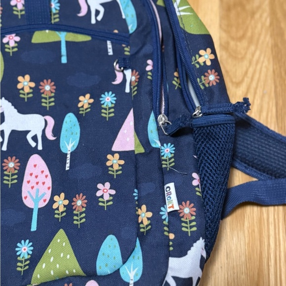 Unicorn Kids Backpack CROKT 16.5" Navy Background with Colorful UNICORN PATTERN - Picture 2 of 7
